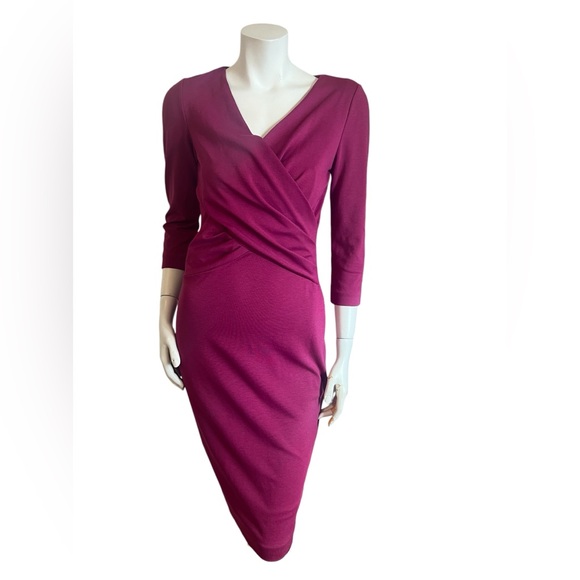 Boden Connie Ponte Dress (6R) Magenta - Picture 2 of 13